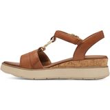 TAMARIS Comfort Sandalen - Cognac - Sleehak - Hallux-Vriendelijk