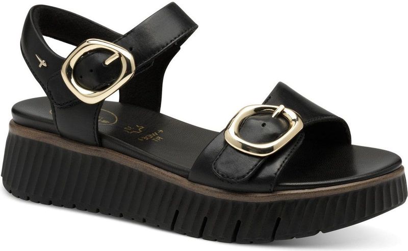 TAMARIS Comfort Multiverstelbare Sandalen - Zwart - Hallux-vriendelijk - Hoogwaardig Materiaal