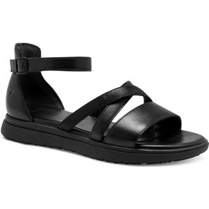 TAMARIS Comfort Platte Sandalen - Zwart - Hallux-vriendelijk - Hoogwaardig Materiaal