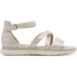 TAMARIS Comfort Platte Sandalen - Beige Glam - Hallux-vriendelijk - Hoogwaardig Materiaal