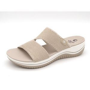 Jana Slippers 8-27270-43 H-breedte, beige-goud, 37 EU