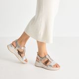 TAMARIS Comfort Damessandalen - Metallic Comb - Hallux-Vriendelijk - Hoogwaardig Materiaal