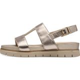 Tamaris - Damessandalen - Goud - Sleehak - Hoogwaardig Materiaal
