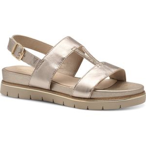 Tamaris - Damessandalen - Goud - Sleehak - Hoogwaardig Materiaal
