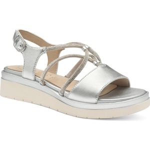 TAMARIS Comfort Sandalen - Zilver - Hallux-vriendelijk - Duurzaam Materiaal
