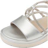 TAMARIS Comfort Sandalen - Zilver - Hallux-vriendelijk - Duurzaam Materiaal