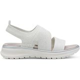 Tamaris - 8-88727-44 - Sandalen - Wit-Zilver - Hallux-Vriendelijk