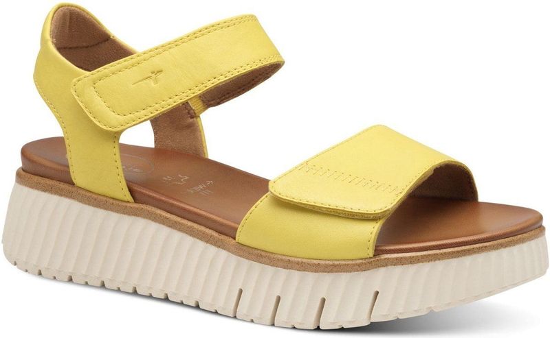 Tamaris - Damessandalen - Geel - Verstelbaar - Comfortabel