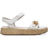 TAMARIS - Comfort Damessandalen - Wit - Sleehak - Hallux-vriendelijk