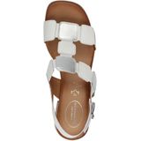 Tamaris - Sandalen - Wit/Zilver - Leer