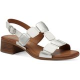 Tamaris - Sandalen - Wit/Zilver - Leer
