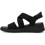 TAMARIS Comfort TC Vegan Sandalen - Zwart - Sleehak - Hallux-vriendelijk