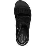 TAMARIS Comfort TC Vegan Sandalen - Zwart - Sleehak - Hallux-vriendelijk