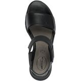 TAMARIS Comfort Sandalen - Zwart - Effen - Hallux-Vriendelijk