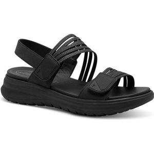 TAMARIS - Comfort MultiAdj Vegan Sandalen - Zwart - Hallux-Vriendelijk