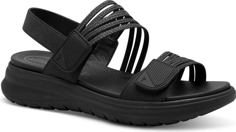 TAMARIS - Comfort MultiAdj Sandalen - Zwart - Vegan Materiaal