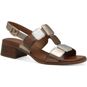 Tamaris - Damessandalen - Zwart - Leer - Verstelbare Riem