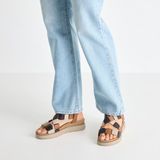 TAMARIS Comfort Platte Sandalen - Cognac - Kam - Hallux-Vriendelijk