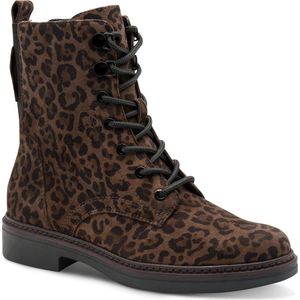 TAMARIS - Comfort Lace Boot - Halflange Laarzen - Dark Leopard