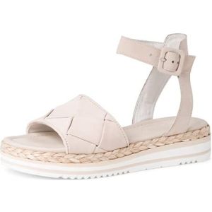 MARCO TOZZI 2-2-28731-28 Leren sandalen voor dames, crème, 36 EU