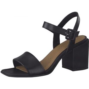 Marco Tozzi Dames 2-2-28328-28 sandaal met hak, Black Antic, 39 EU