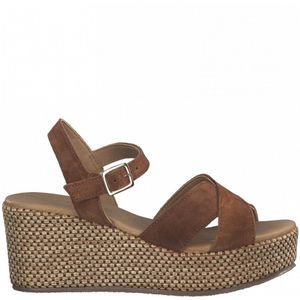 Marco Tozzi, Platte sandalen Bruin, Dames, Maat:39 EU