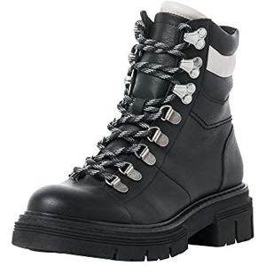 Marco Tozzi Veterschoenen voor dames, 2-2-25241-29, modieuze laarzen, kam, zwart, 40 EU