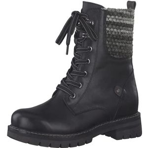 Marco Tozzi Dames 2-2-26220-29 veterboot gevoerde mode laarzen, Black Comb, 40 EU