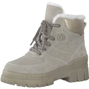 Marco Tozzi Ecru Comb, 2-26264-29, leren veterboot, modieuze laarzen, maat 38 EU