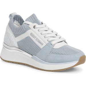 MARCO TOZZI Damessneakers, sleehak, verwisselbaar voetbed, zacht Feel Me voetbed, ideaal voor business en vrije tijd, Lt Blue Kam, 40 EU
