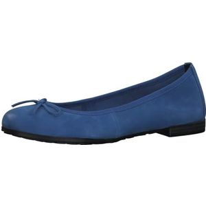 MARCO TOZZI Ballerina's voor dames, nubuck, koningsblauw, 37 EU, Nubuck koningsblauw