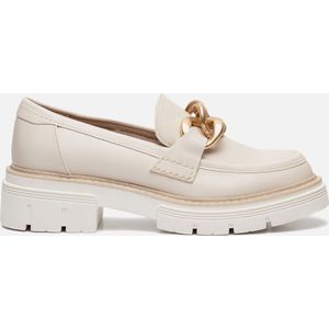 Marco Tozzi - Dames Instappers - Beige met Gouden Detail