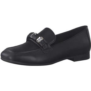 MARCO TOZZI Platte slippers voor dames, blokhak, zacht gevoel ME voetbed, ideaal voor business en vrije tijd, zwart, 37 EU