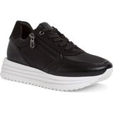 Sneakers - Effen - Imitatieleer - Met Plateau - Versterkte Hak