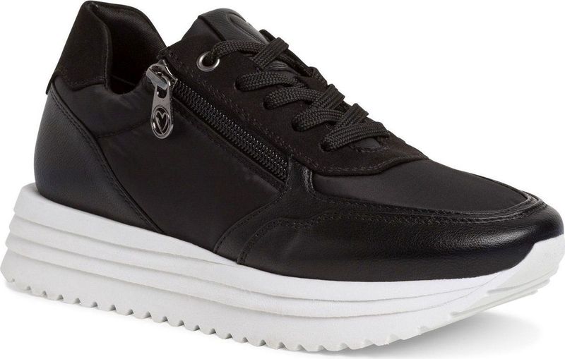 Sneakers - Effen - Imitatieleer - Met Plateau - Versterkte Hak