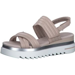 Marco Tozzi Marco Tozzi 2-2-28730-20 Sandalen met sleehak, leer, sleehak voor dames, Roze