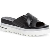 Marco Tozzi Dames 2-2-27212-20 leder sleehak slippers, zwart, 41 EU, zwart, 41 EU