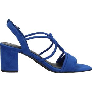 Marco Tozzi, Blauwe Sandalette van Suède met Unieke Bandjes Blauw, Dames, Maat:37 EU