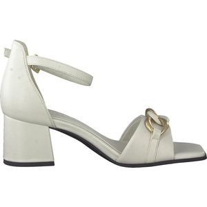 Marco Tozzi Dames 2-2-28317-20 sandaal met hak, crème/goud, 38 EU, Crèam goud., 38 EU