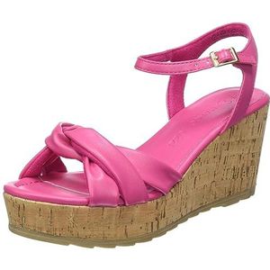 Marco Tozzi Dames 2-2-28351-20 sandaal met sleehak, hot pink, 37 EU, hot pink, 37 EU