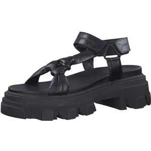 MARCO TOZZI - Damessandalen - Zwart - Leren voetbed