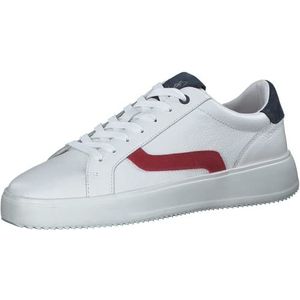 MARCO TOZZI Heren 2-2-13605-20 leren sneakers, wit/rood, 45 EU, wit-rood., 45 EU