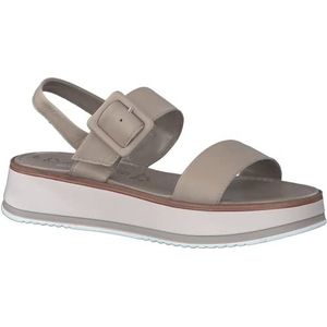 Marco Tozzi Dames 2-2-28240-20 leren sandalen, taupe, 38 EU, taupe, 38 EU