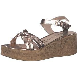 MARCO TOZZI 2-2-28395-20 Damessandalen met sleehak, roze (rose metallic), 39 EU