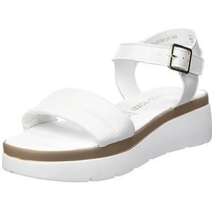 MARCO TOZZI 2-2-28780-20 Damessandalen met sleehak, wit, 36 EU