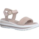 Marco Tozzi - Flat Sandalen - Roze - Leer/Synthetisch