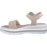 Marco Tozzi - Flat Sandalen - Roze - Leer/Synthetisch