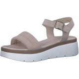 Marco Tozzi - Flat Sandalen - Roze - Leer/Synthetisch
