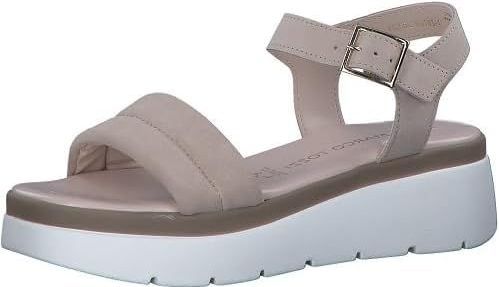 Marco Tozzi - Flat Sandalen - Roze - Leer/Synthetisch
