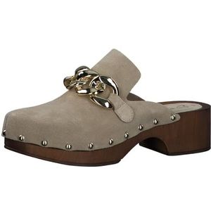 Clogs - 27301 - Effen - Leer/Suède - Blokhak - Slip